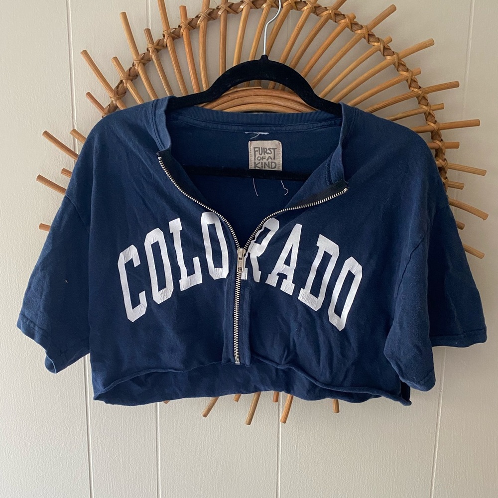 LF Furst Of A Kind Cropped Zip T-Shirt